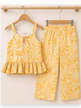 Max Studio Kids Floral Girls Two-Piece Summer Outfit - Size 7-8 - NWT